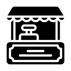 Market Stall Solid Icon