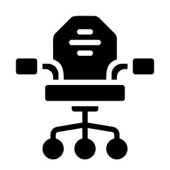 Office Chair Solid Icon