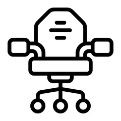 Office Chair Line Icon