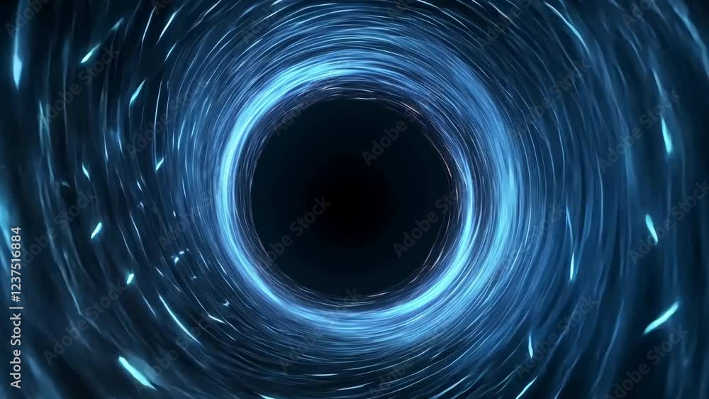 Aufkleber swirling vortex of blue light mysterious tunnel of dynamic motion and energy, glowing with captivati