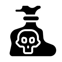 Pirate Loot Bag Solid Icon