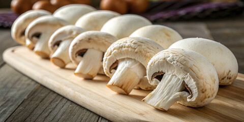 A Collection of Fresh Champignon Mushrooms