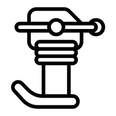 Vibratory Plate Compactor Line Icon