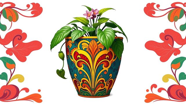 Art Nouveau Plant Pot Symphony of Curves