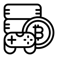 Crypto Payment Line Icon