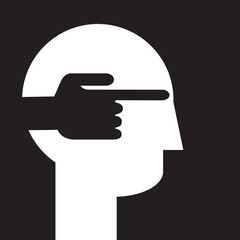  directed by strong lead -  pointing finger stuck in the head
