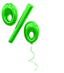 Green Balloon Percent