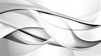 Obraz premium Abstract white and gray flowing wave design