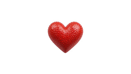 Fototapeta premium isolated red heart on white background minimalism