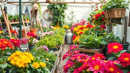 Homesteading Nursery Haven: Tools and Blooms in Harmony