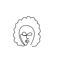 continuous line carnival mask