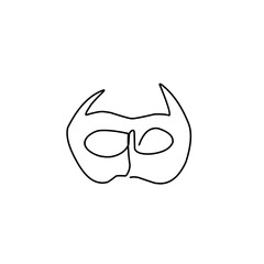 continuous line carnival mask