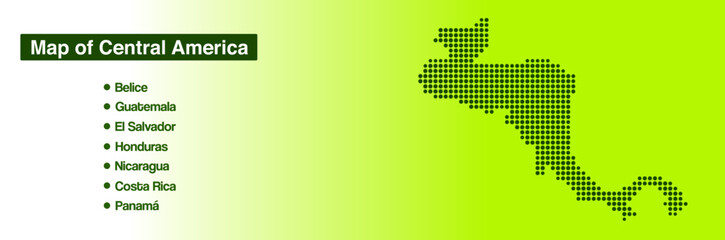 Vector design of Central America made from dots