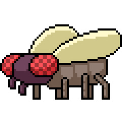 Fototapeta premium pixel art of insect small fly