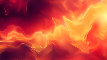 Obraz premium Vibrant Abstract Waves of Red and Orange with Smooth Fluid Motion