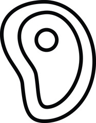Minimal meat steak icon design highlighting protein-rich food, suitable for butcher, cooking, and food-related themes with transparent background