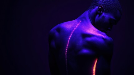 Neon Spine: A Study in Light and Shadow