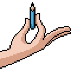 pixel art of small tiny pencil