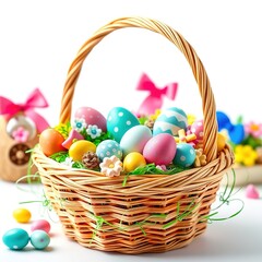 Springtime Easter Basket Overflowing with Treats and Delights