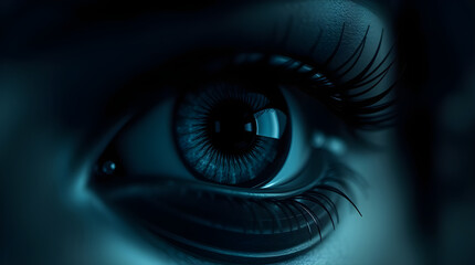 Obraz premium The Cybernetic Gaze: Exploring Futuristic Eye Technology