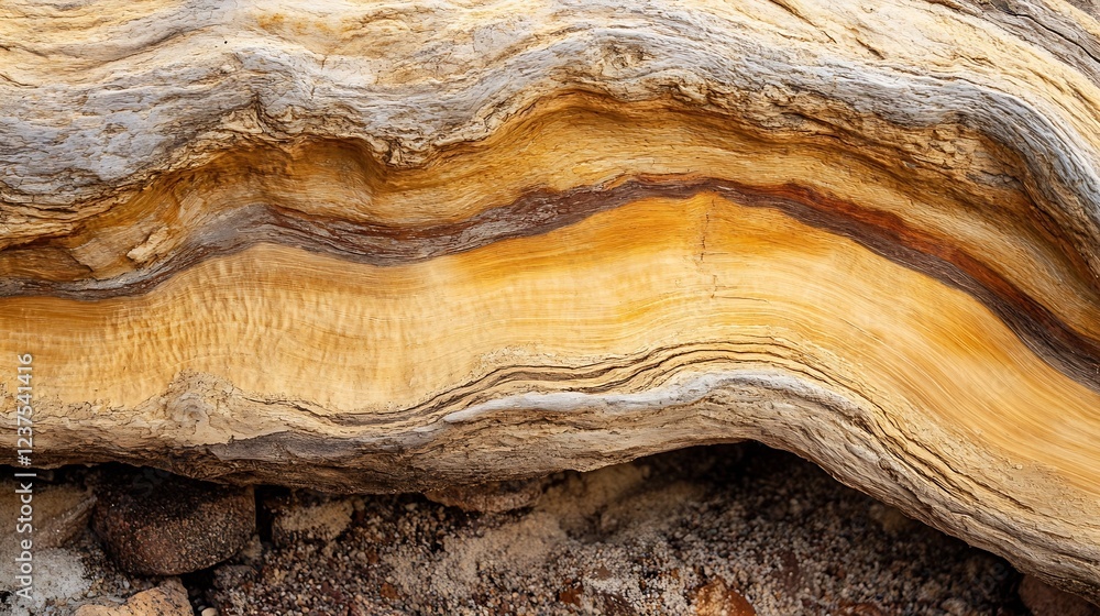 Poster close up of weathered driftwood with natural grain and texture : generative ai