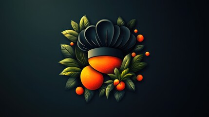 The design should be simple yet highly recognizable, similar to the Apple logo, and convey themes of cooking and culinary expertise