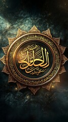 Fototapeta premium Timeless Islamic background with gold filigree