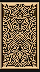 Timeless Islamic background with symmetrical Kufic patterns, representing geometric precision and cultural artistry