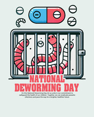 National Deworming Day on February 10 Child Health Day in India social media post banner template
