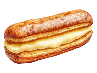 Cream-filled pastry with golden crust and soft texture