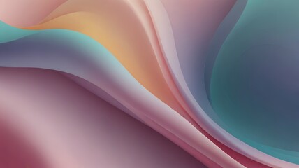 Obraz premium Abstract Pastel Waveforms: A Serene, Fluid Abstract Art Piece