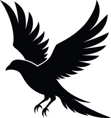 eagle vector illustration  flying bird vector silhouette