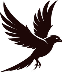 eagle vector illustration  flying bird vector silhouette