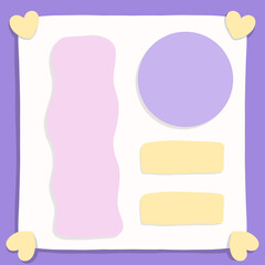 set of banners with ribbons