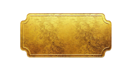 Golden label with transparent background representing success and achievement
