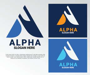 Abstract A letter logo design template