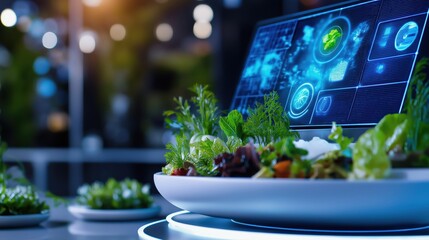 Innovative hydroponics demonstration urban garden visual content futuristic environment close-up view sustainable agriculture concept