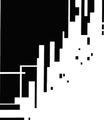 Diagonal bold lines corner border