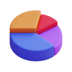 Obraz premium pie chart, data visualization 3d isometric