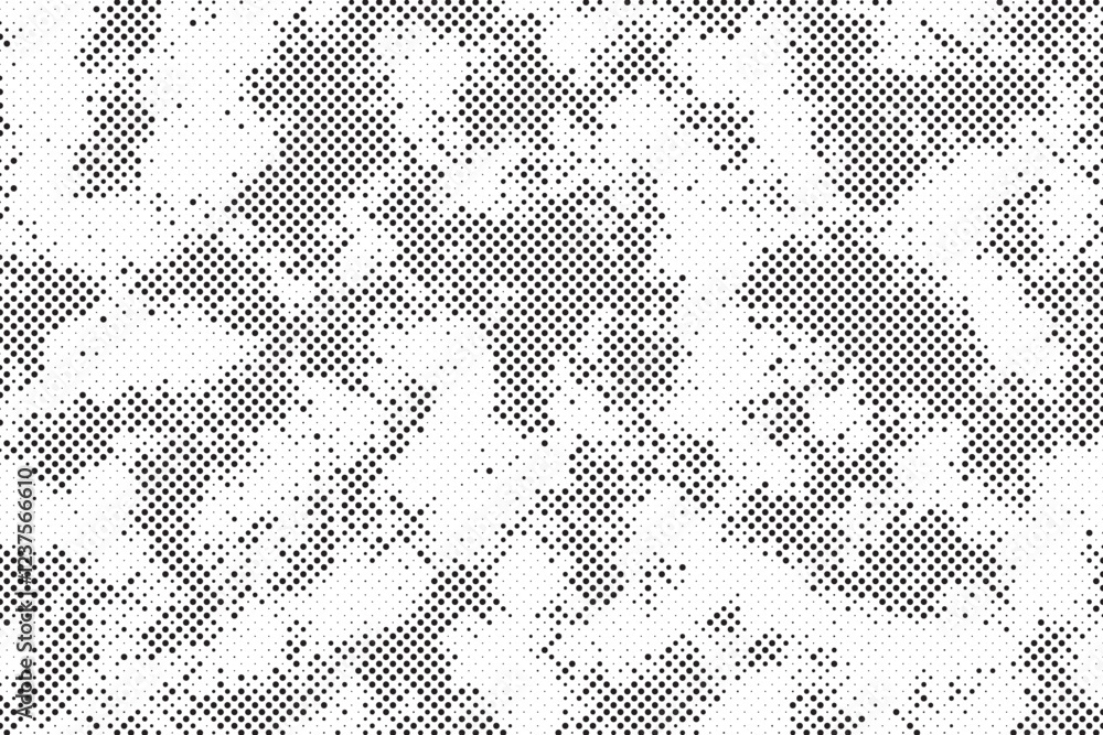Poster Abstract halftone background with grunge dots. Vector Abstract overlay. Grunge halftone black dost texture background.