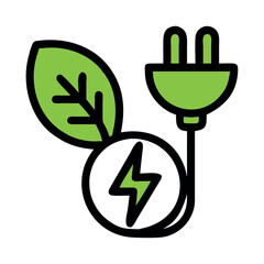 Green Energy Electric Plug Sustainable Power