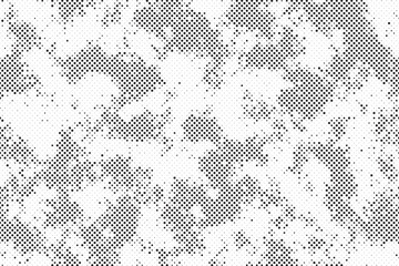 Black and White Dots, Halftone effect. Gradient. Abstract Halftone Grunge Background.
