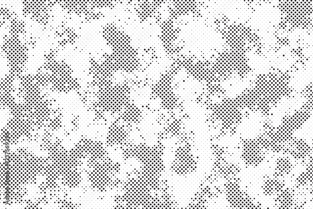 Poster black and white dots, halftone effect. gradient. abstract halftone grunge background.