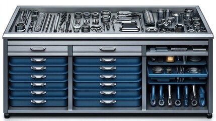 Organized Mechanic's Tool Cabinet: A Comprehensive Collection of Tools and Equipment