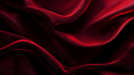 Obraz premium Smooth, red silk folds gracefully, creating a rich and luxurious atmosphere with deep, vibrant color. A scene of elegance and fluid motion.