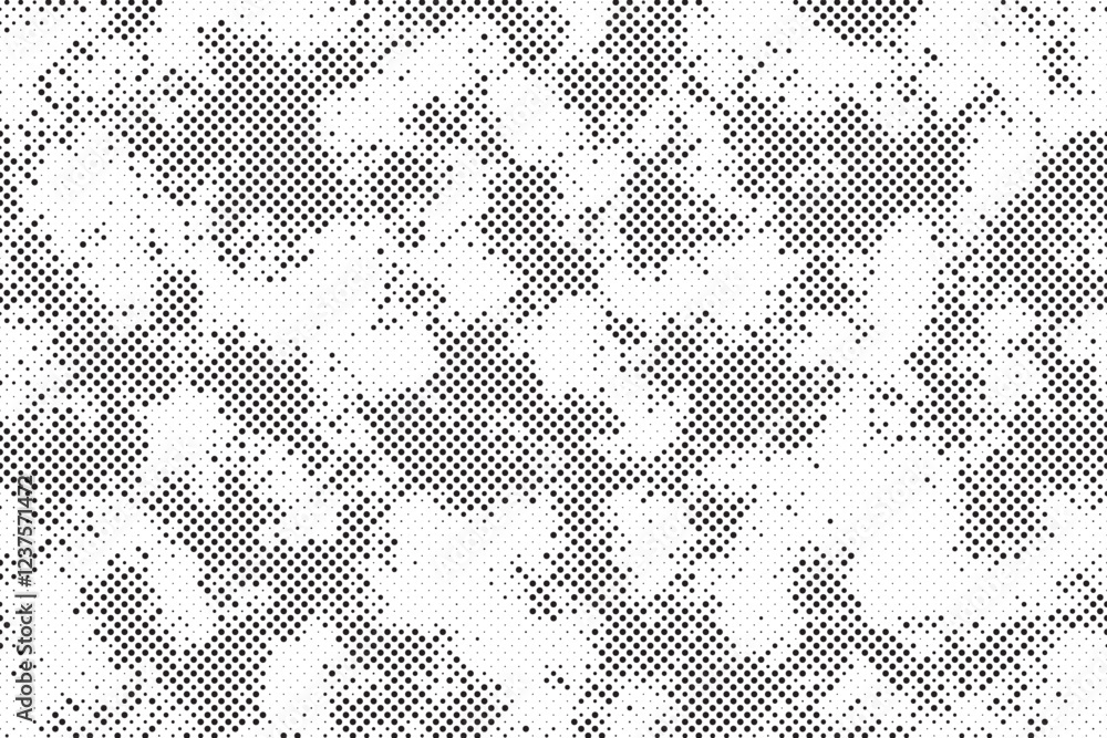 Aufkleber abstract halftone gradient background. dotted texture with fading effect. black and white circle sha