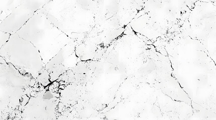 Subtle cracks and patterns on a white marble surface create an abstract and elegant design.