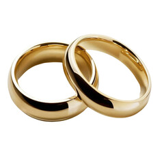 Golden wedding rings symbolize love and commitment, featuring sleek design with polished finish. Perfect for celebrating special moments together