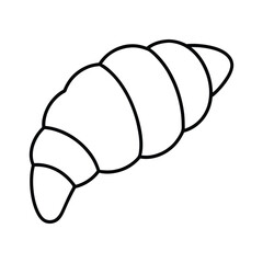 croissant isolated vector illustration