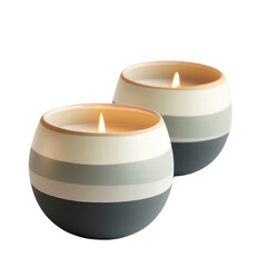 Elegant candles in decorative holders, featuring soft colors and warm glow, perfect for creating cozy atmosphere in any space